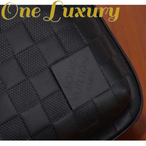 Replica Louis Vuitton LV Unisex Avenue Sling Bag Black Damier Infini Cowhide Leather 8
