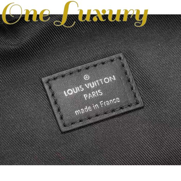 Replica Louis Vuitton LV Unisex Avenue Sling Bag Black Damier Infini Cowhide Leather 11