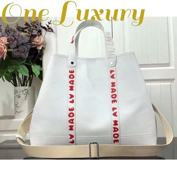 Replica Louis Vuitton LV Unisex Tote Journey White Cowhide Leather Textile Lining 5