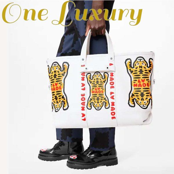 Replica Louis Vuitton LV Unisex Tote Journey White Cowhide Leather Textile Lining 13