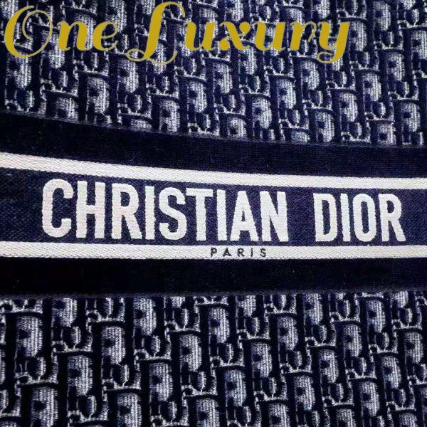 Replica Dior Women Dior Book Tote Blue Dior Oblique Embroidery 12
