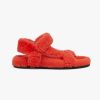 Replica Fendi Women Feel Red Sheepskin Sandals