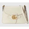 Replica Gucci Women GG Small Messenger Bag with Double G White Leather