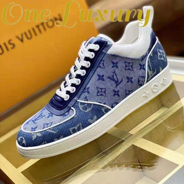 Replica Louis Vuitton Unisex Trocadero Richelieu Sneaker Navy Blue Monogram Denim 6