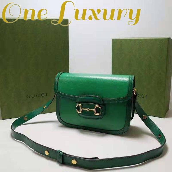 Replica Gucci Women Gucci Horsebit 1955 Small Shoulder Bag Bright Green Leather 4
