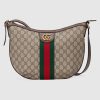 Replica Gucci Women Ophidia GG Small Shoulder Bag Beige/Ebony GG Supreme Canvas 15