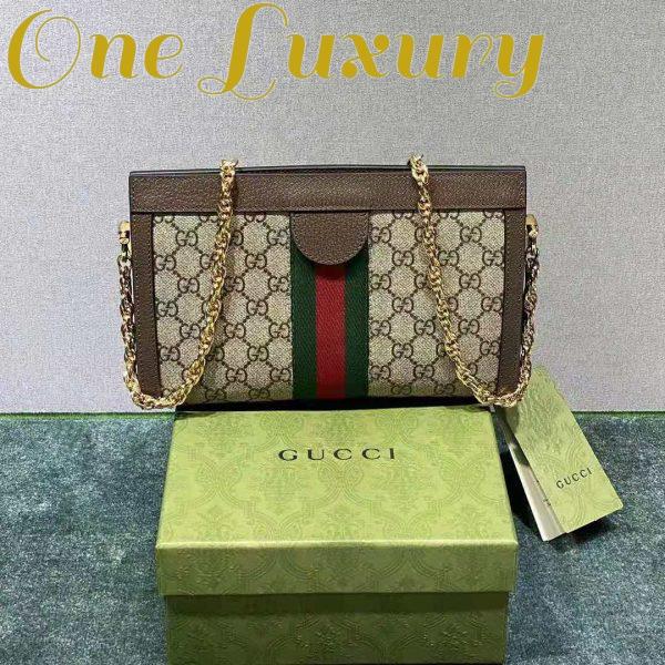 Replica Gucci Women Ophidia GG Small Shoulder Bag Beige/Ebony GG Supreme Canvas 4