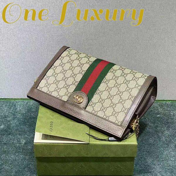 Replica Gucci Women Ophidia GG Small Shoulder Bag Beige/Ebony GG Supreme Canvas 7