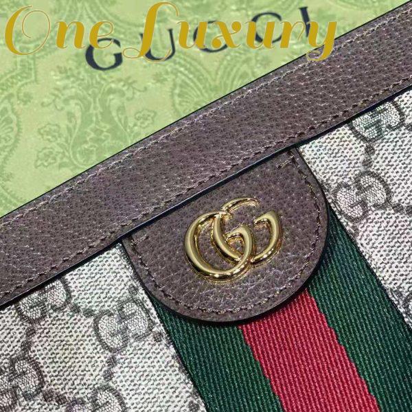 Replica Gucci Women Ophidia GG Small Shoulder Bag Beige/Ebony GG Supreme Canvas 9