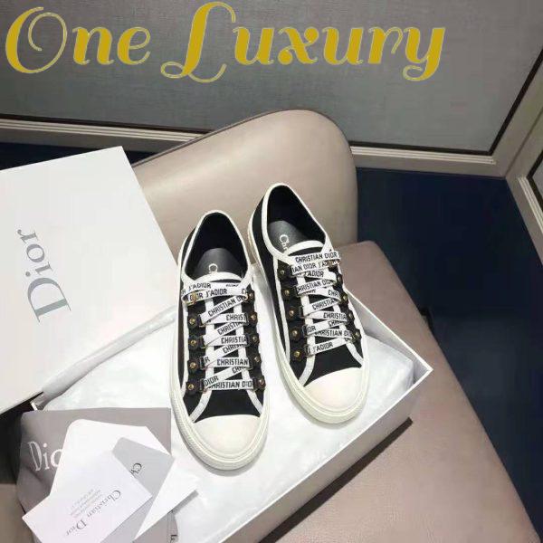 Replica Dior Women Walk’n’Dior Sneaker Black Canvas Christian Dior ‘J’Adior’ Signature 4
