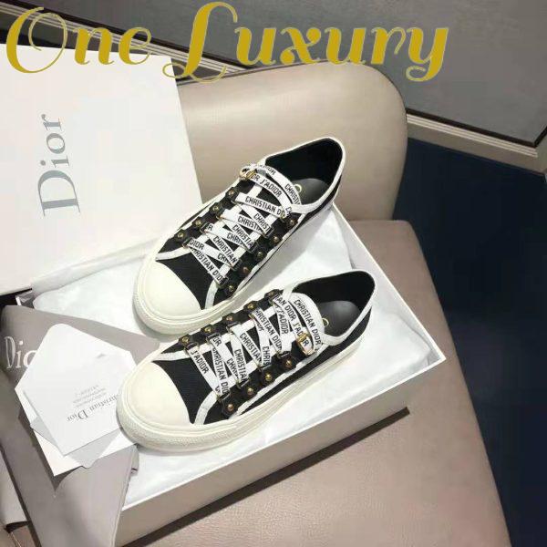 Replica Dior Women Walk’n’Dior Sneaker Black Canvas Christian Dior ‘J’Adior’ Signature 5
