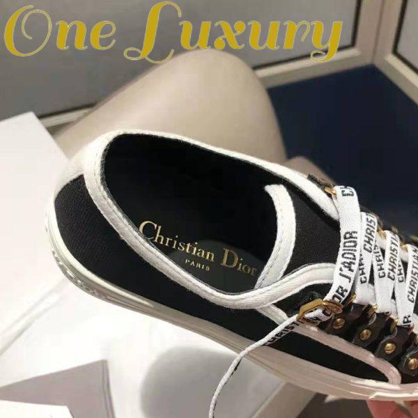 Replica Dior Women Walk’n’Dior Sneaker Black Canvas Christian Dior ‘J’Adior’ Signature 11