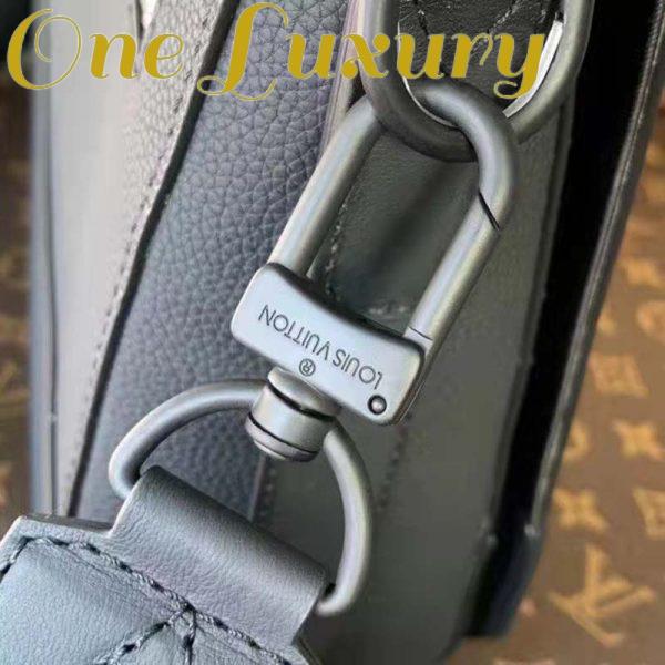 Replica Louis Vuitton LV Aerogram Messenger Black Grained Calf Cowhide Leather Textile Lining 8
