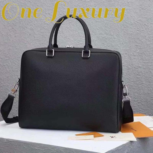 Replica Louis Vuitton LV Men Alex Briefcase Embossed Taiga Cowhide Leather 7