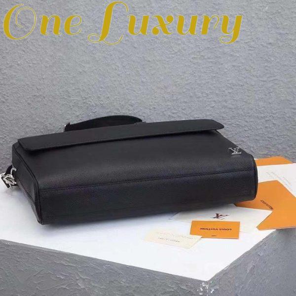 Replica Louis Vuitton LV Men Alex Briefcase Embossed Taiga Cowhide Leather 8
