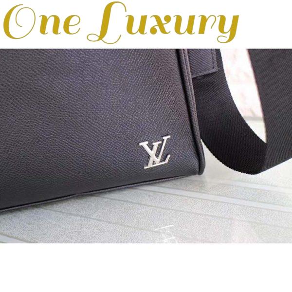 Replica Louis Vuitton LV Men Alex Briefcase Embossed Taiga Cowhide Leather 18