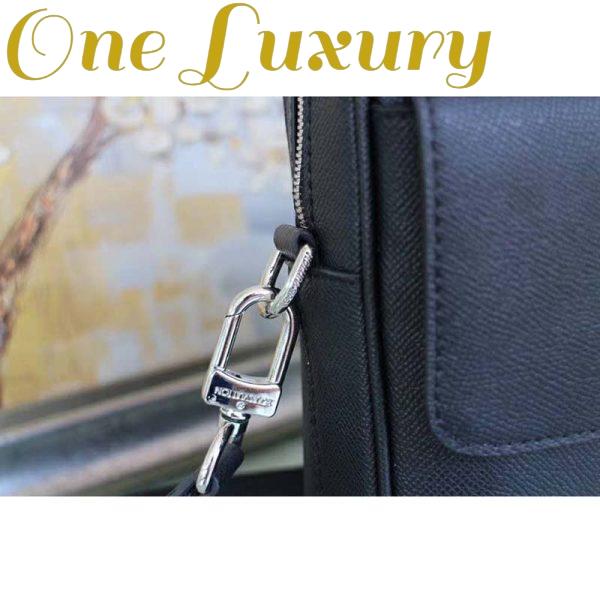 Replica Louis Vuitton LV Men Alex Briefcase Embossed Taiga Cowhide Leather 19