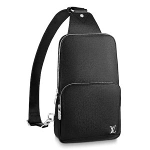 Replica Louis Vuitton LV Men Avenue Sling Bag Taiga Leather-Black 2