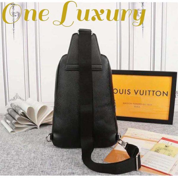 Replica Louis Vuitton LV Men Avenue Sling Bag Taiga Leather-Black 5