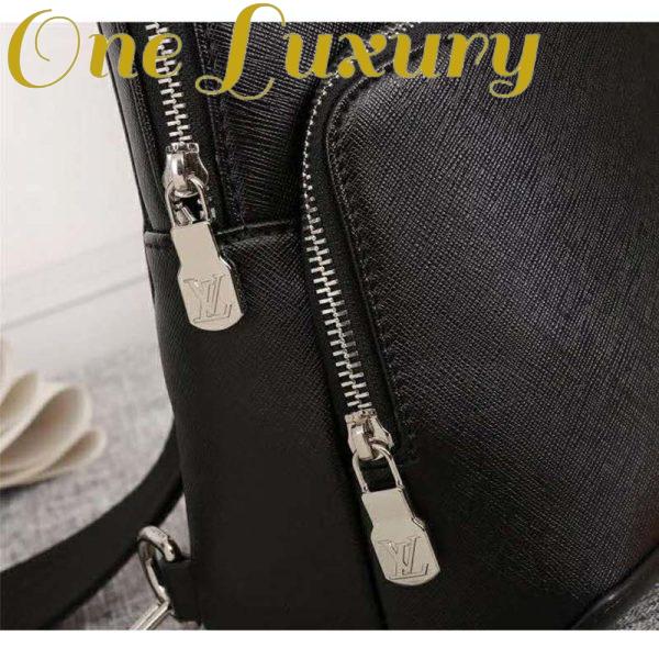 Replica Louis Vuitton LV Men Avenue Sling Bag Taiga Leather-Black 9