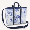 Replica Louis Vuitton LV Unisex New Tote GM Monogram Watercolor Blue Coated Canvas Cowhide Leather
