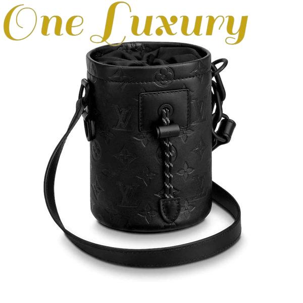 Replica Louis Vuitton LV Men Chalk Nano Bag in Monogram Shadow Calf Leather