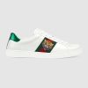 Replica Gucci Men Ace Embroidered Sneaker with Embroidered Tiger Appliqué-White