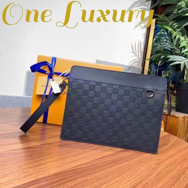 Replica Louis Vuitton LV Unisex Discovery Pochette Clutch Damier Infini Cowhide Leather 3