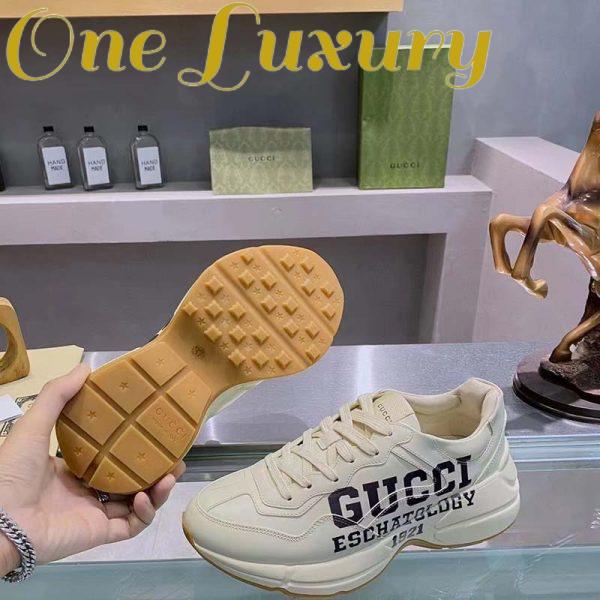 Replica Gucci Unisex GG Rhyton Sneaker ’25’ Ivory Demetra Rubber Sole 5 Cm Heel 8