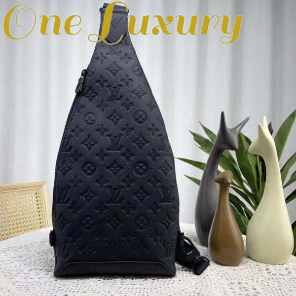 Replica Louis Vuitton LV Unisex Duo Slingbag Black Calf Leather Removable Zipped Pouch 4