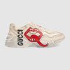 Replica Gucci Unisex Rhyton Sneaker with Mouth Print-Beige