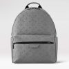 Replica Louis Vuitton LV Unisex Discovery Backpack Anthracite Gray Calf Leather Cowhide Double Zip