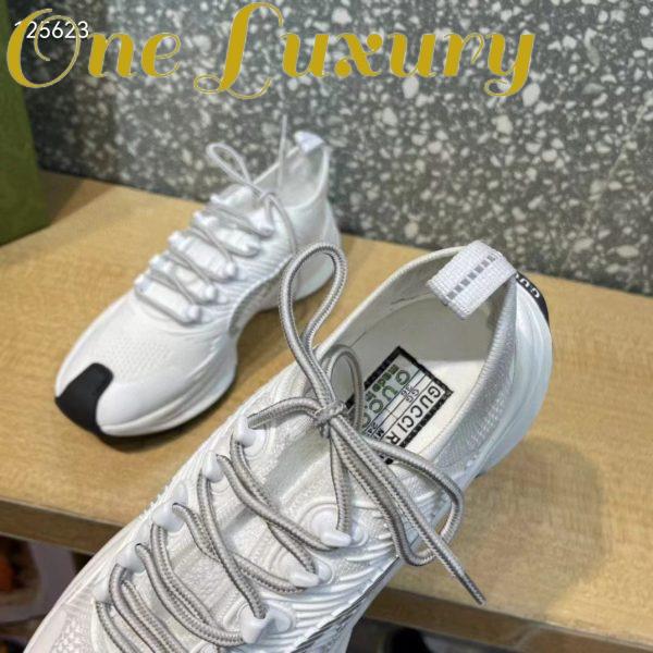 Replica Gucci Unisex Run Sneaker White Technical Knit Fabric Interlocking G Rubber 10