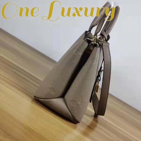 Replica Louis Vuitton LV Unisex Grand Palais Tote Gray Monogram Embossed Grained Cowhide Leather 8