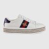 Replica Gucci Women Ace Sneaker with Crystals White