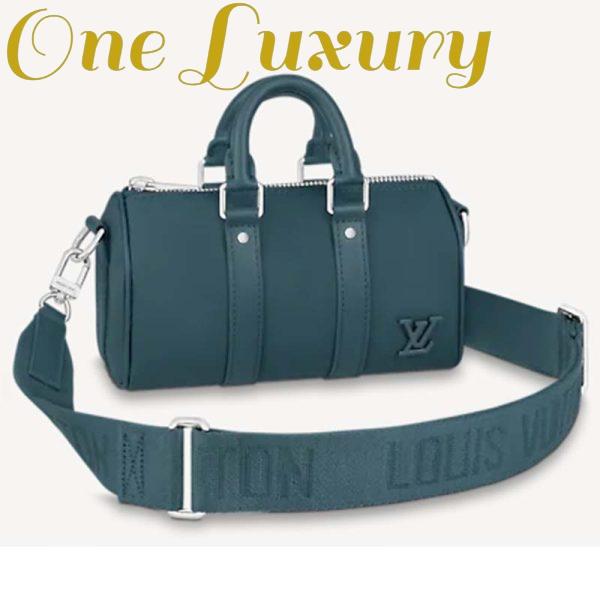Replica Louis Vuitton LV Unisex Keepall XS Blue Aerogram Cowhide Leather Textile Lining