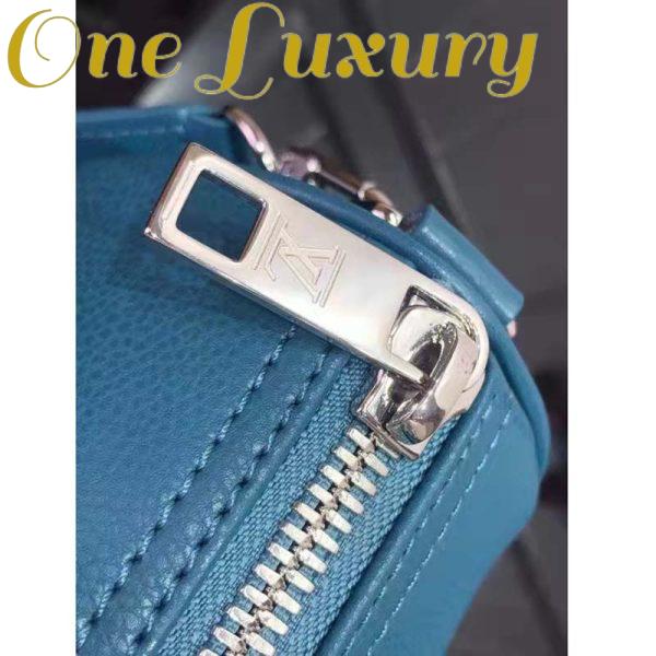 Replica Louis Vuitton LV Unisex Keepall XS Blue Aerogram Cowhide Leather Textile Lining 13