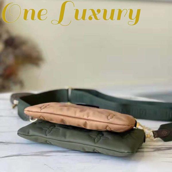 Replica Louis Vuitton LV Unisex Maxi Multi Pochette Accessoires Handbag Green Beige 6