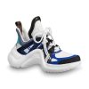 Replica Louis Vuitton LV Unisex LV Archlight Sneaker in Calf Leather and Technical Fabric-Blue