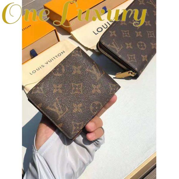 Replica Louis Vuitton LV Unisex Multiple Wallet Brown Coated Canvas Cowhide Leather 3