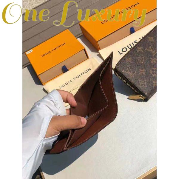 Replica Louis Vuitton LV Unisex Multiple Wallet Brown Coated Canvas Cowhide Leather 7