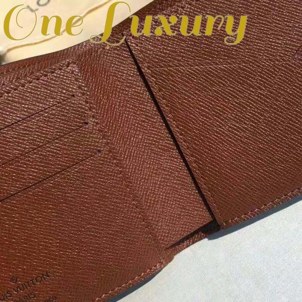 Replica Louis Vuitton LV Unisex Multiple Wallet Brown Coated Canvas Cowhide Leather 9