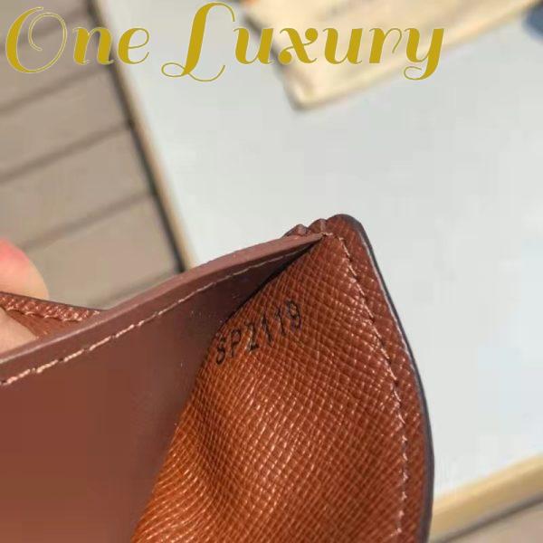 Replica Louis Vuitton LV Unisex Multiple Wallet Brown Coated Canvas Cowhide Leather 10