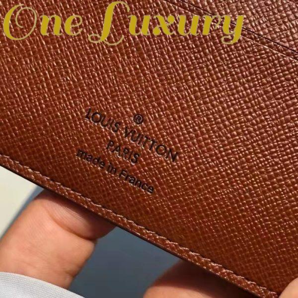 Replica Louis Vuitton LV Unisex Multiple Wallet Brown Coated Canvas Cowhide Leather 11