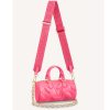 Replica Louis Vuitton LV Women Papillon BB Handbag Pink Quilted Embroidered Smooth Calf