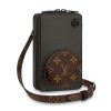 Replica Louis Vuitton LV Unisex Phone Box Taiga Embossed Cowhide Leather