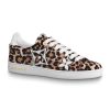 Replica Louis Vuitton LV Women Frontrow Sneaker in Pony-Styled Calf Leather-Brown