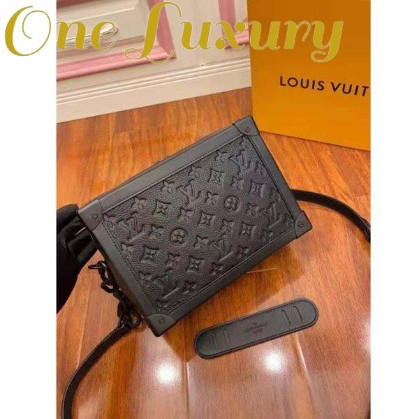 Replica Louis Vuitton LV Unisex Soft Trunk Bag Monogram-Embossed Black Taurillon Cowhide Leather 3