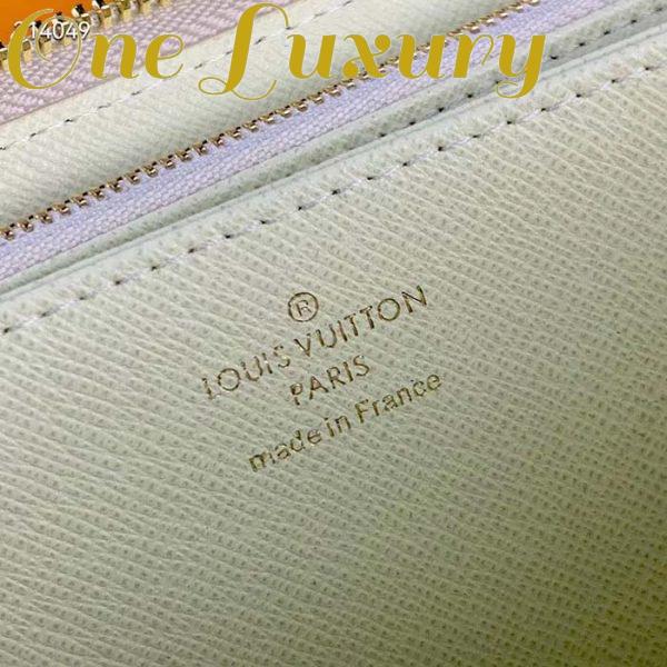 Replica Louis Vuitton LV Unisex Zippy Wallet Damier Azur Coated Canvas Cowhide Leather 11