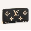 Replica Louis Vuitton LV Unisex Zippy Wallet Two-Tone Monogram Empreinte Embossed Grained Leather